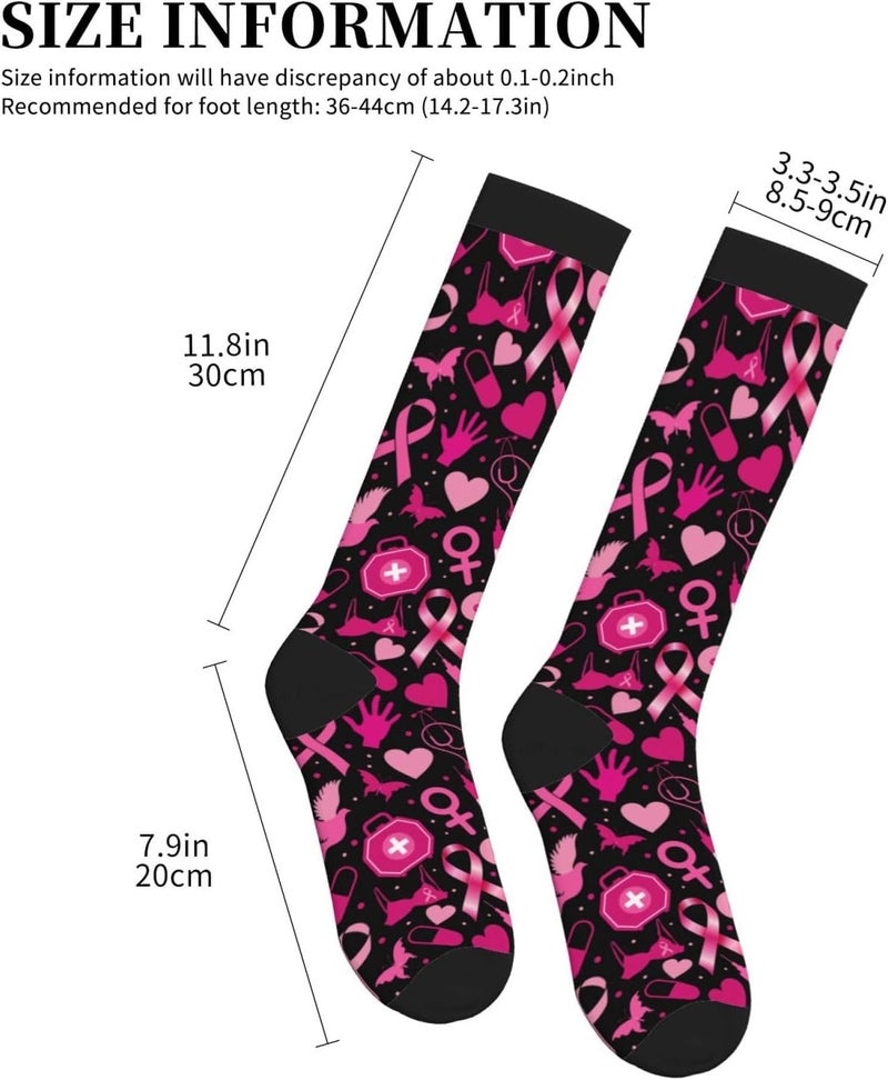 Figtihw Tie Dye Compression Socks Knee High Support Socks For Women Men Running Athletic Hiking - Image 5